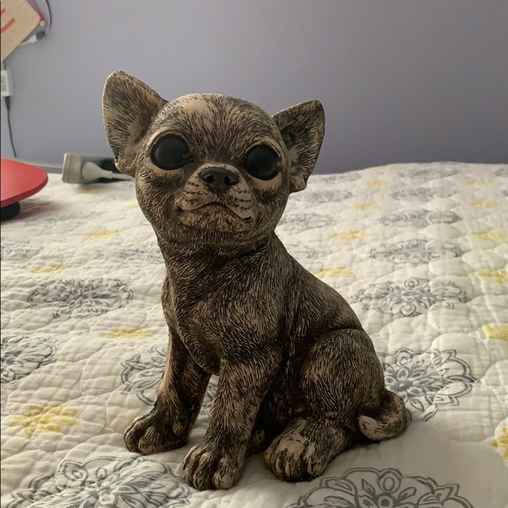 Small chihuahua gnome statue